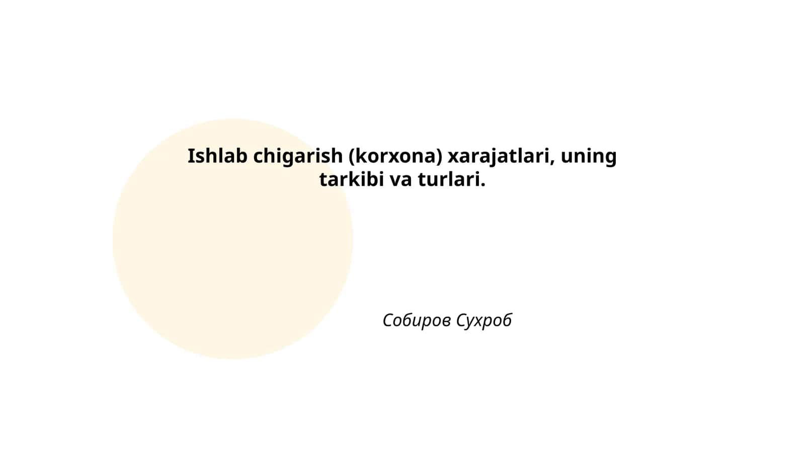 Ishlab chigarish (korxona) xarajatlari, uning tarkibi va turlari 1