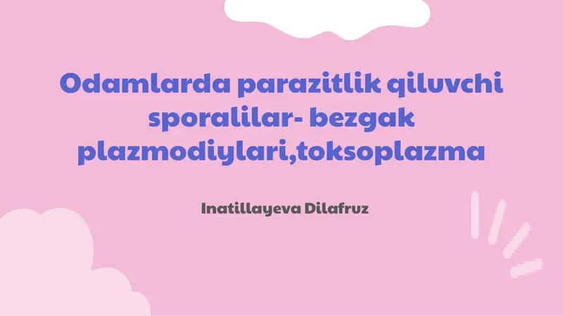 Bezgak plazmodiylarining parazitlik mexanizmlari 1