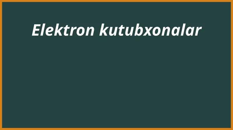 Elektron kitoblarning ko'payishi 1