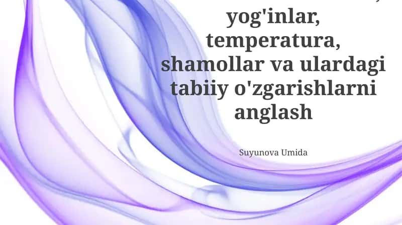 Namlik va uning ahamiyati 1