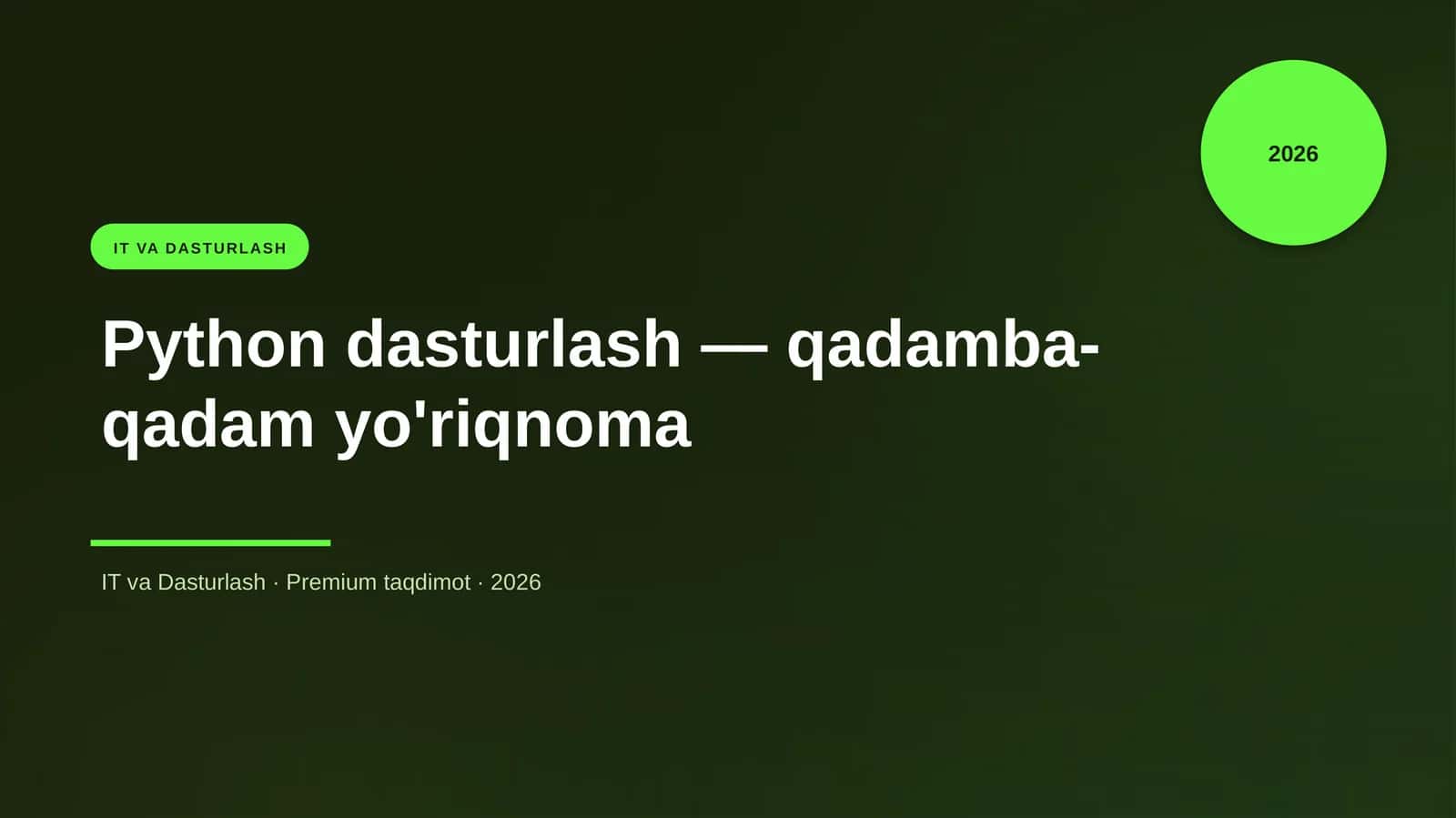 Python dasturlash — qadamba-qadam yo'riqnoma 1