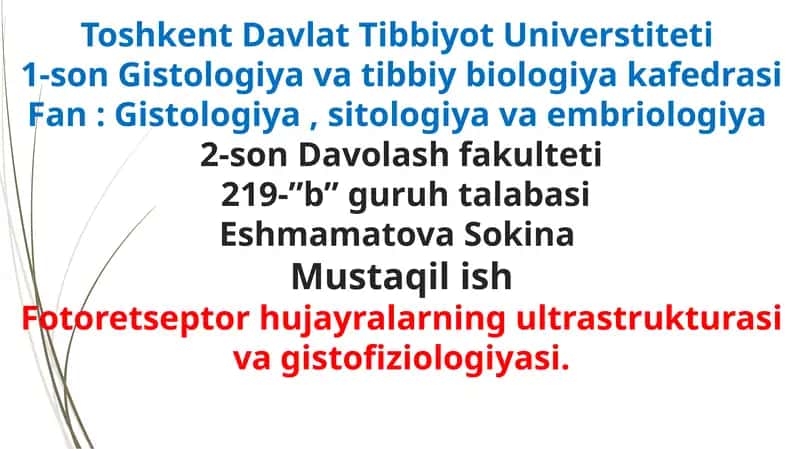 koʻzning retseptorlik xususiyatlari 1