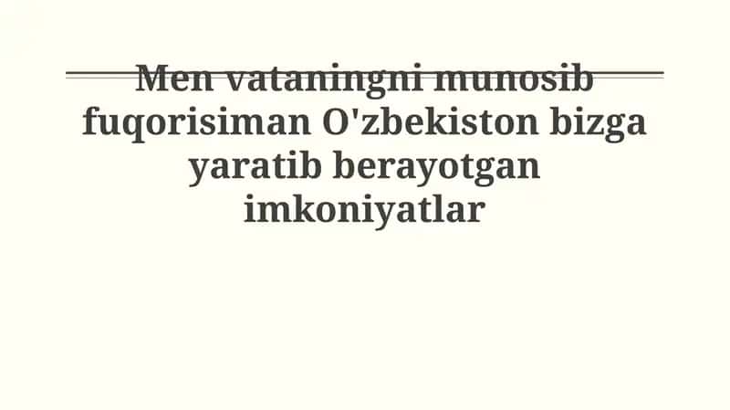 Men Vatanimning munosib fuqarosiman 1