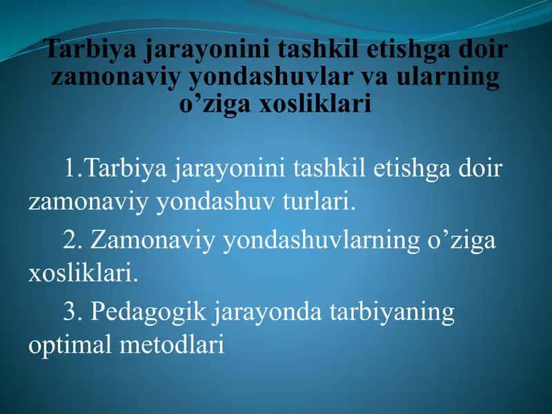 Zamonaviy Pedagogika Yondashuvlari 1
