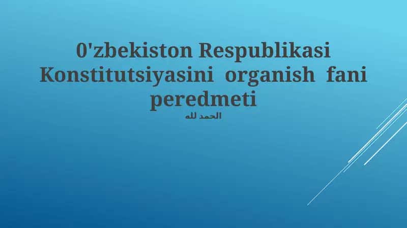 Konstitutsiyaning Asosiy Prinsiplari 1