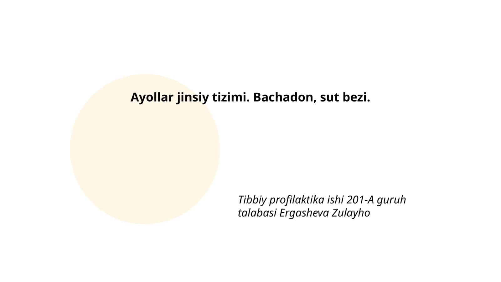 Ayollar jinsiy tizimi anatomiyasi 1