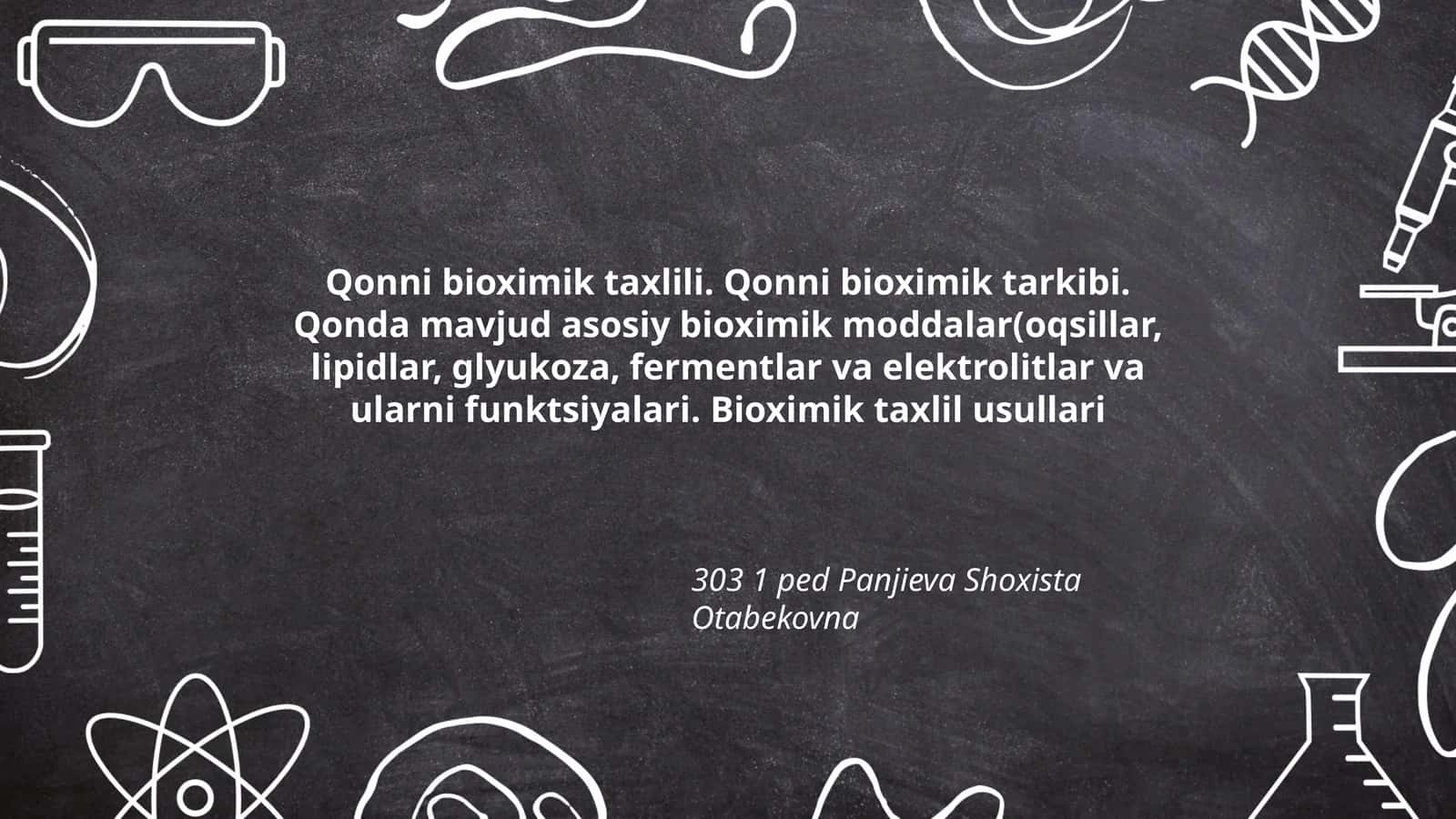 Qonni bioximik taxlili 1