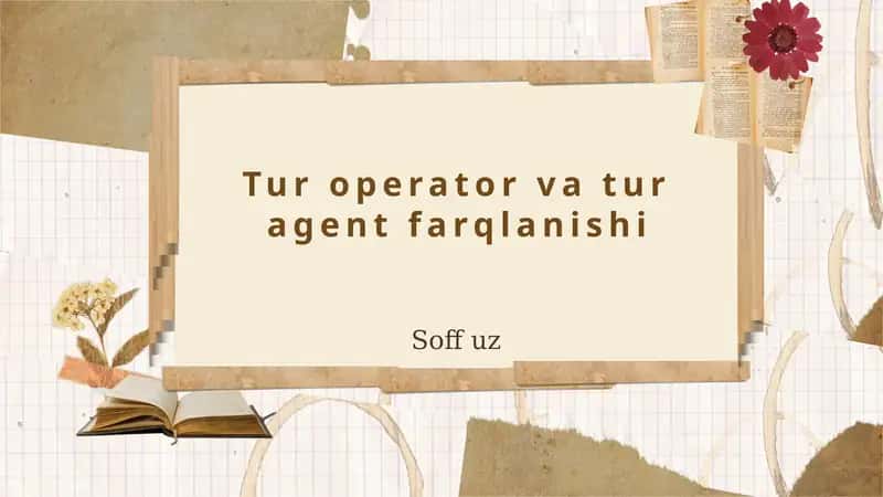 Tur agent va tur operator 1