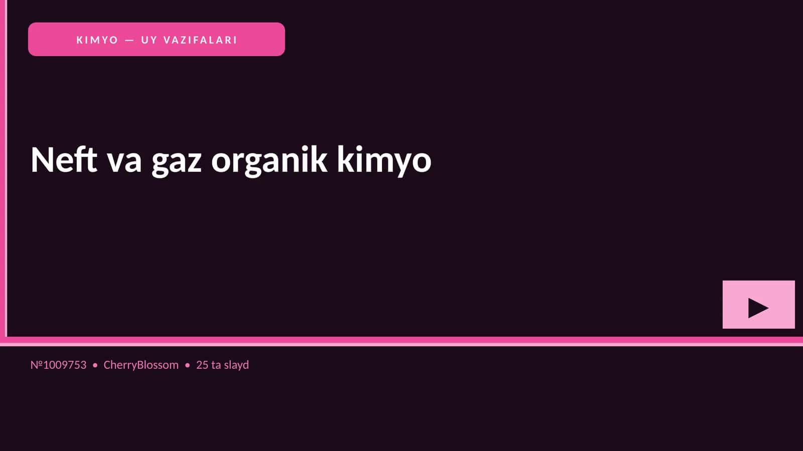 Neft va gaz organik kimyo 1