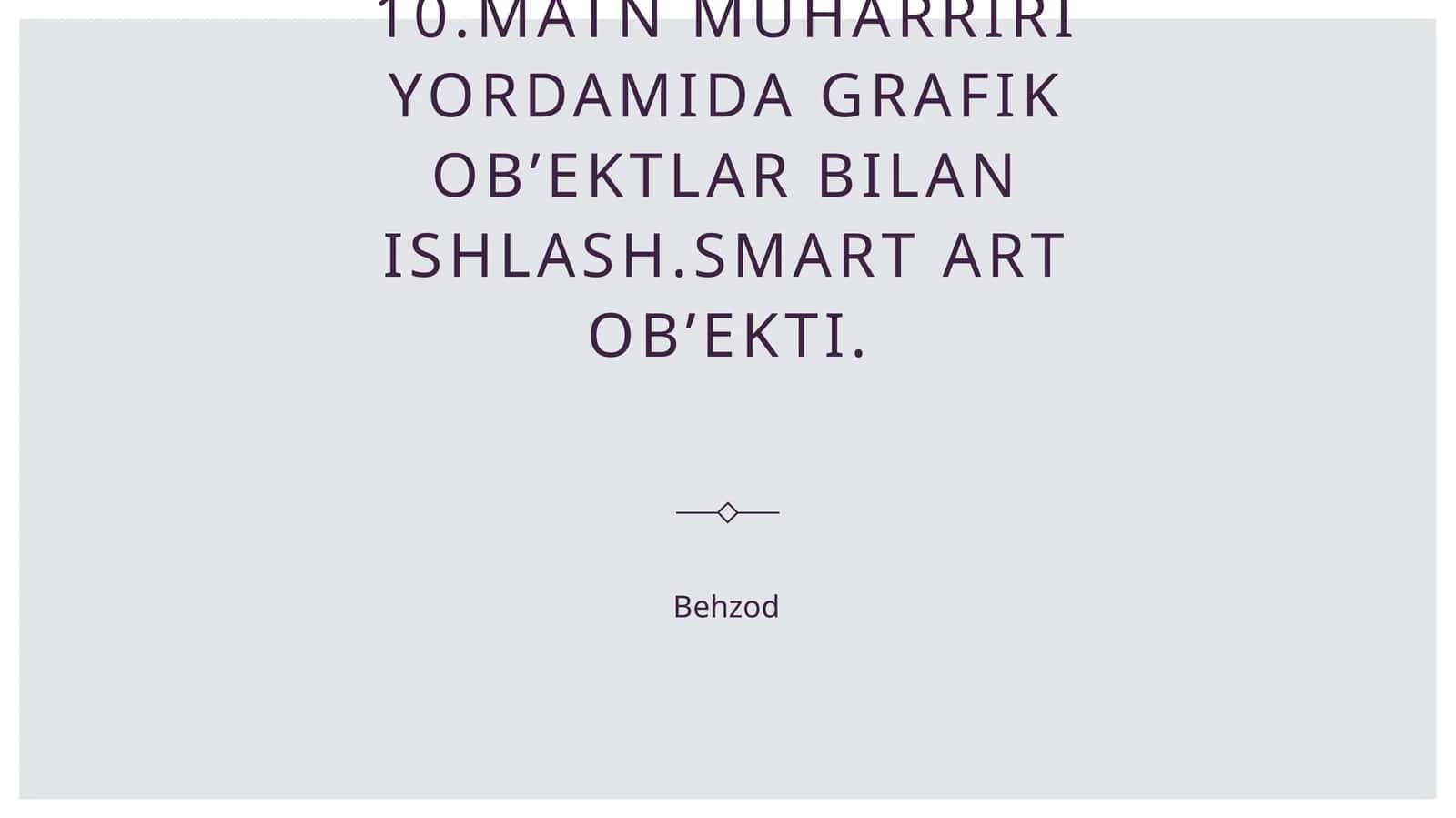 Grafik ob'ektlar va SmartArt 1