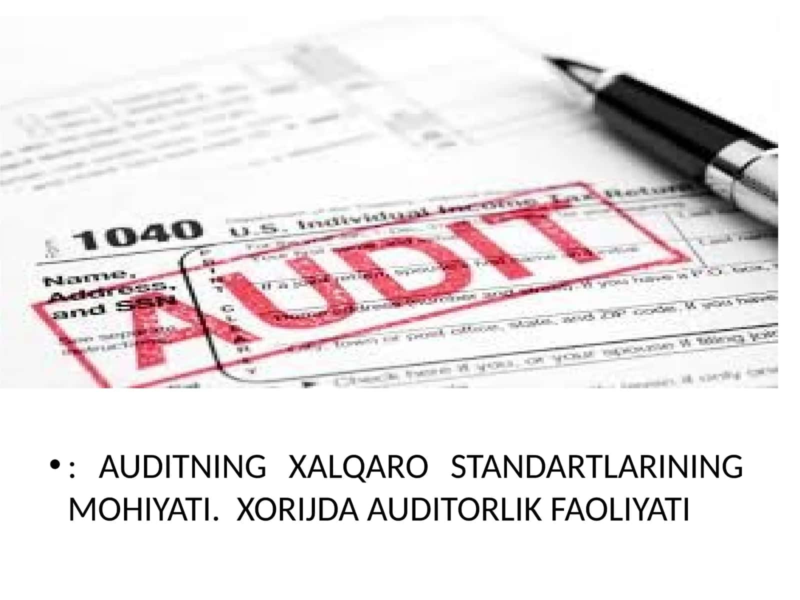 AXALQARO STANDARTLARINING MOHIYATI 1