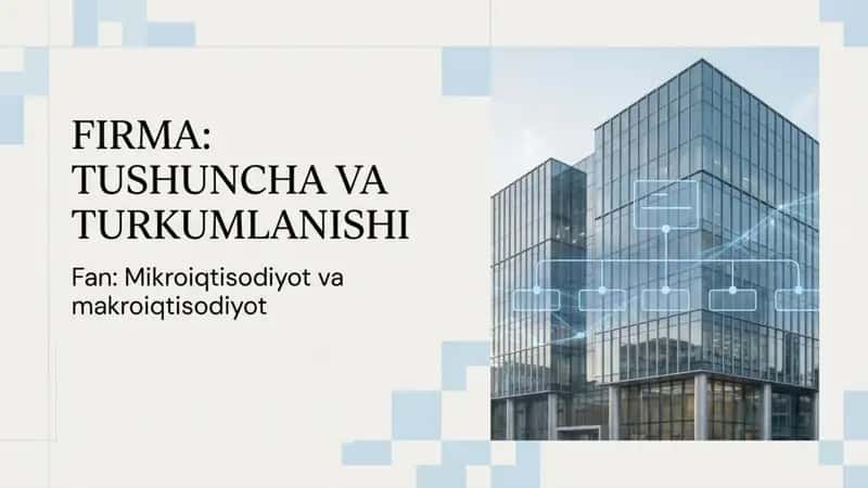 Firma tushuncha va turkumlanishi 1