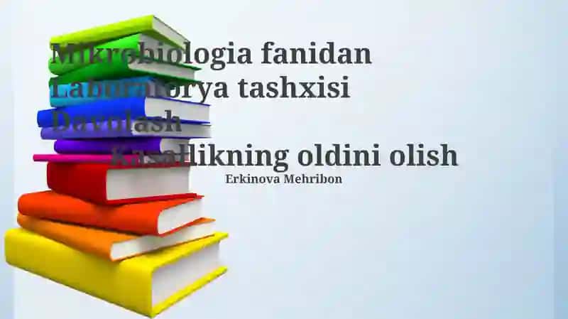 Mikrobiologia fanidan Laboratoriya Tashxisi