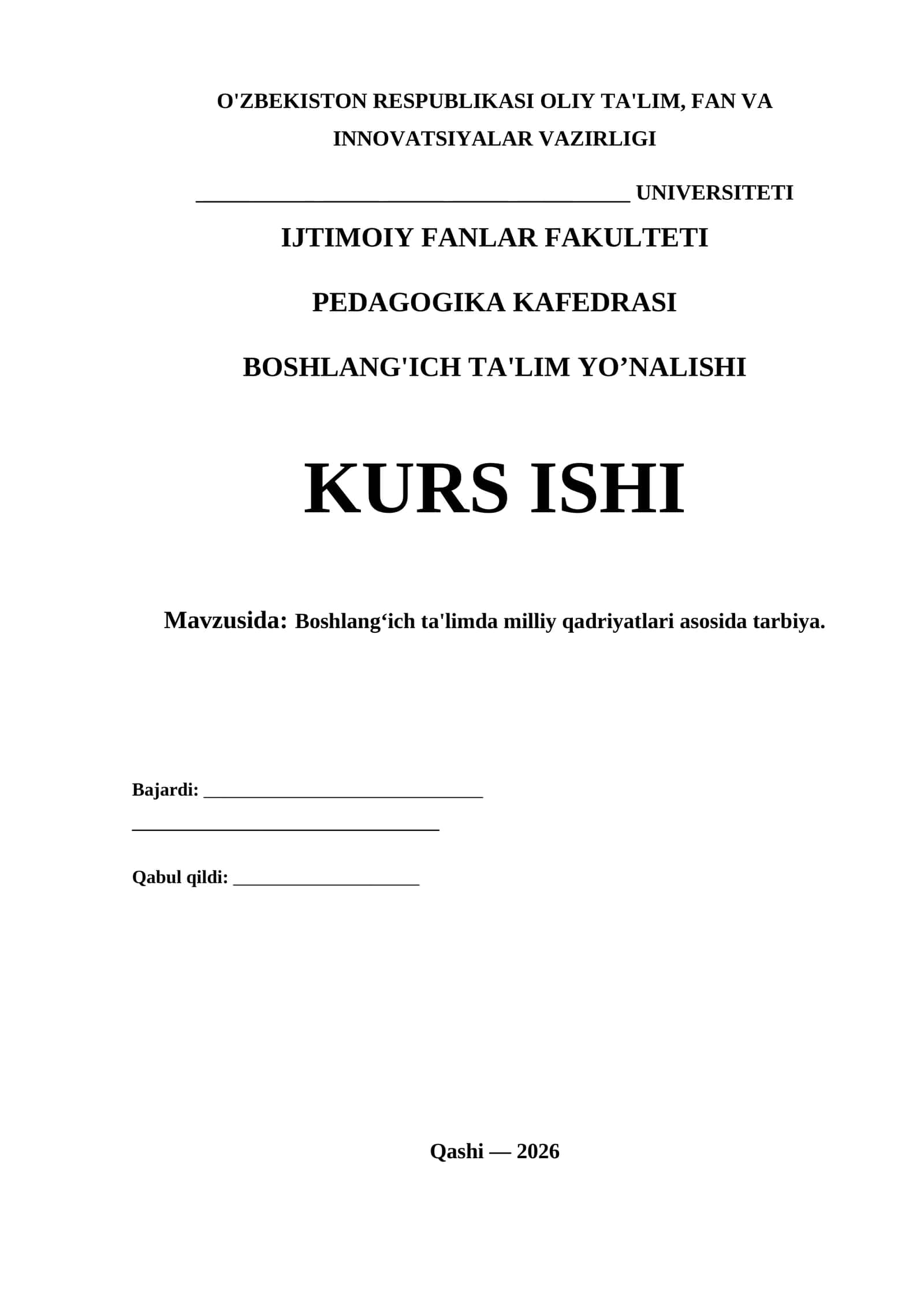 Boshlangʻich ta'limda milliy qadriyatlari asosida tarbiya 1