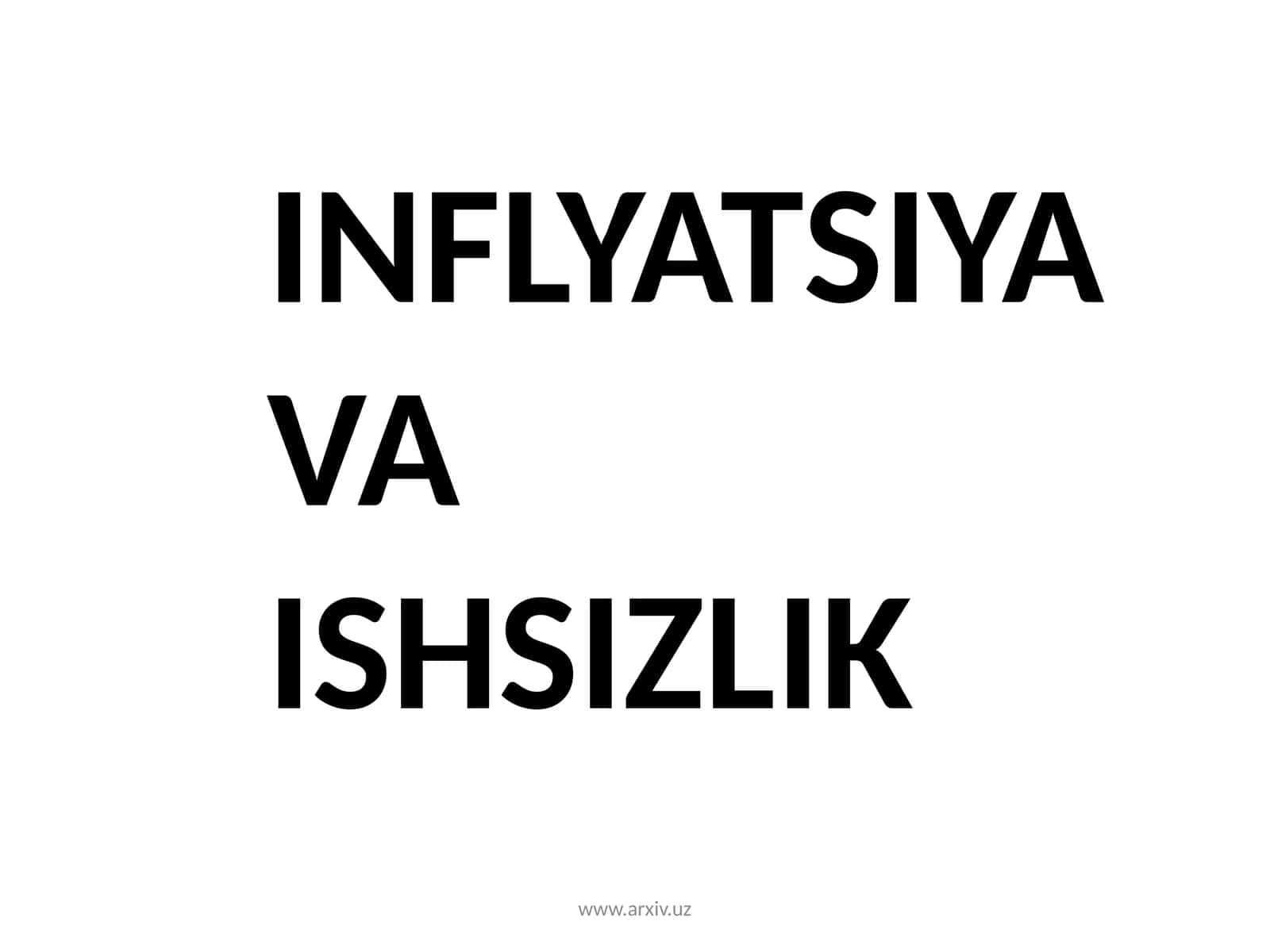 Infilatsiya va ishsizlik 1