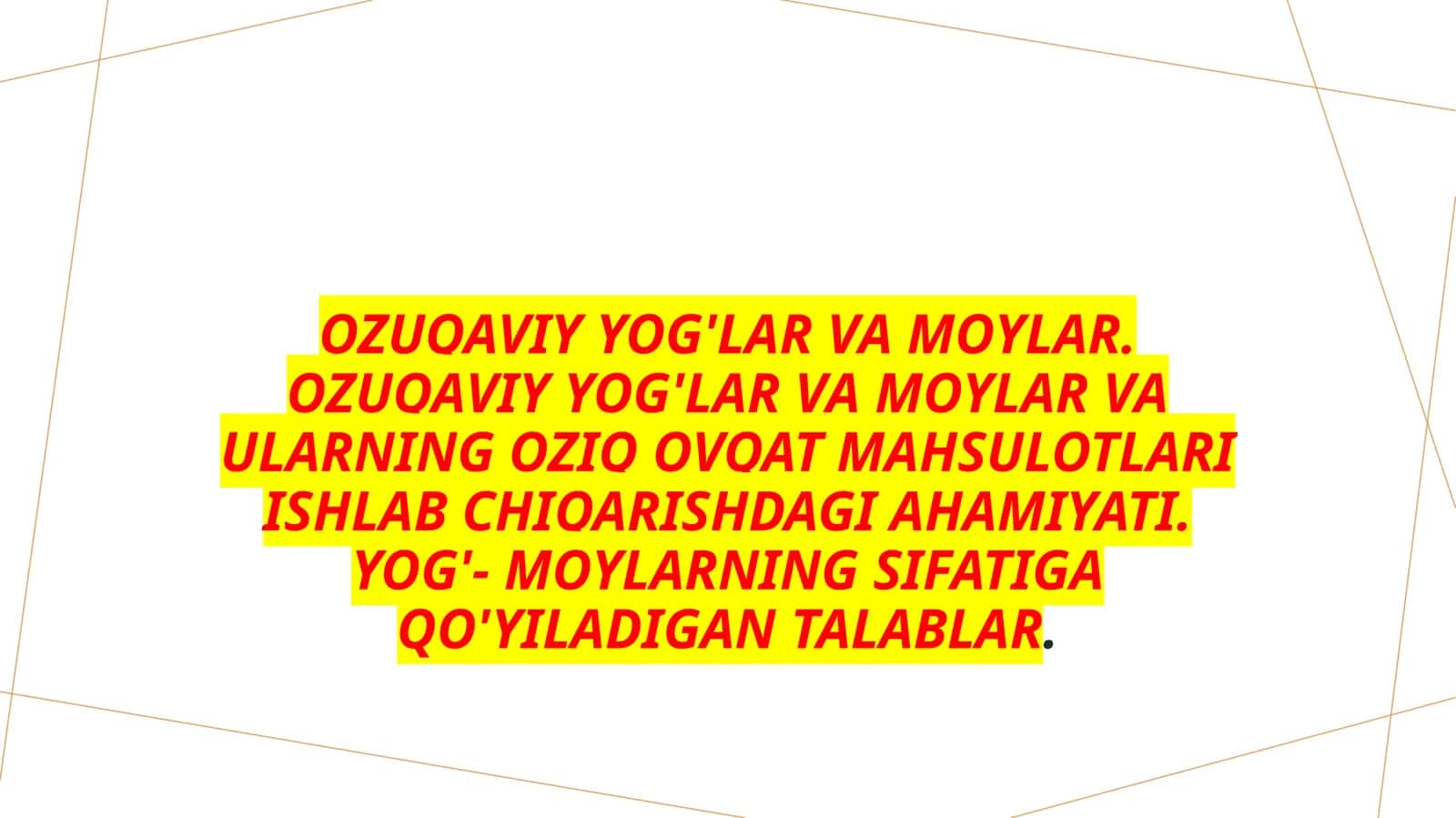 Oziqaviy yog'lar 1