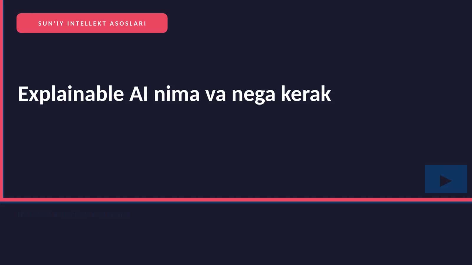 SUN'IY INTELLEKT ASOSLARI 1