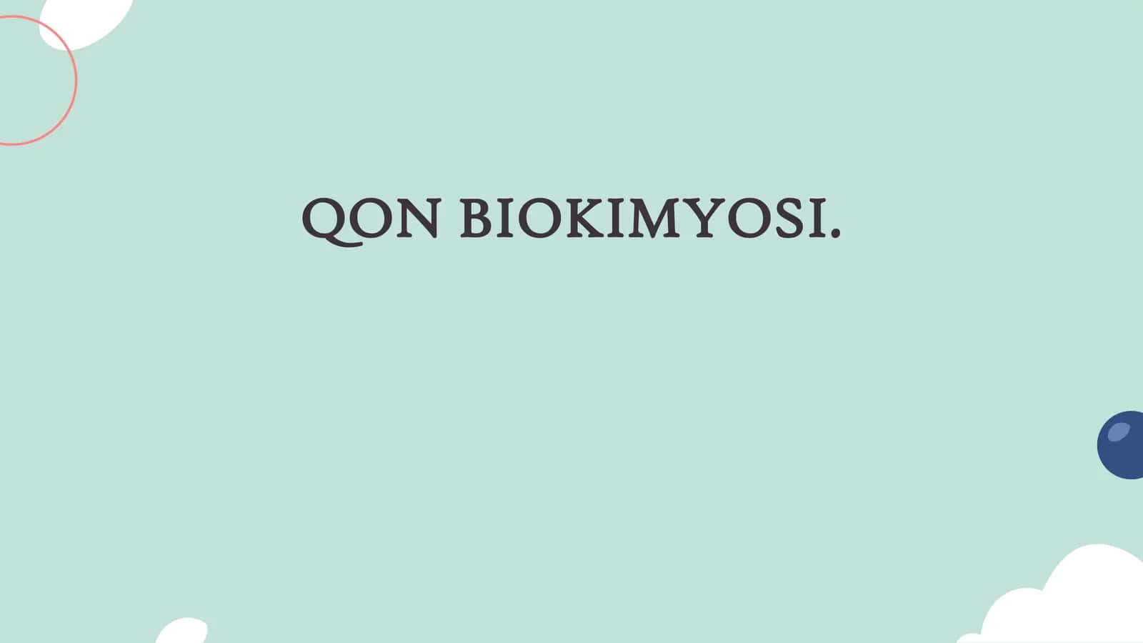 QON BIOKIMYOSI 1