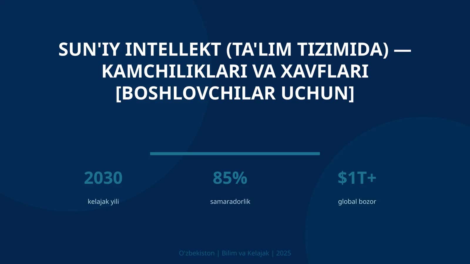 Sun'iy intellekt (ta'lim tizimida) — kamchiliklari va xavflari [boshlovchilar uchun] 1