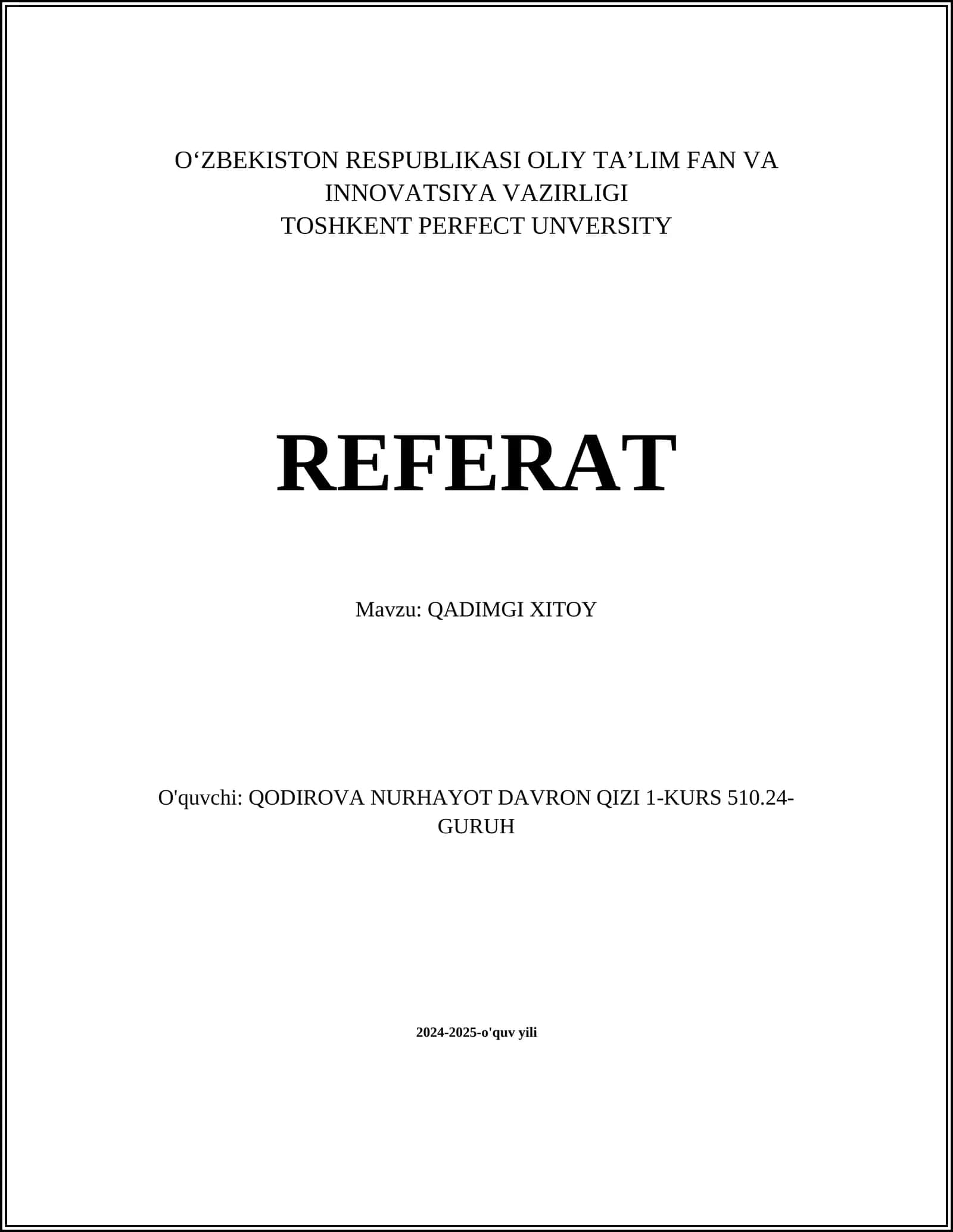 QADIMGI XITOY 1