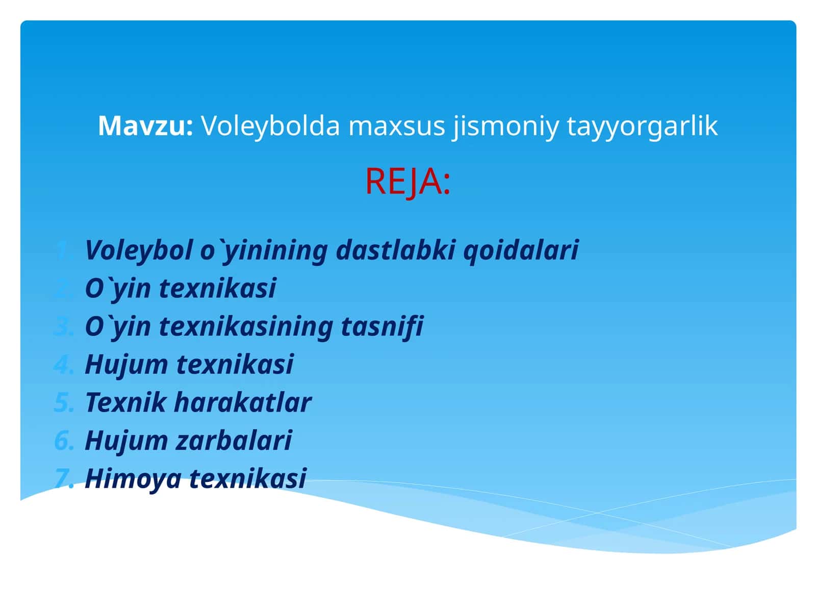 Voleybolda maxsus jismoniy tayyorgarlik 1