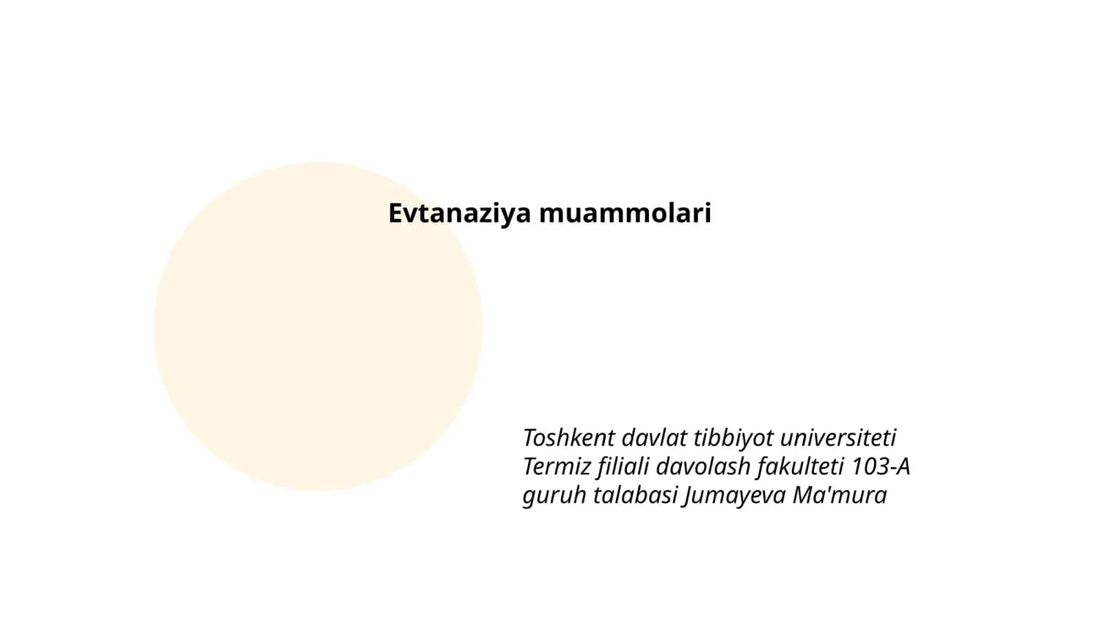 Evtanaziya muammolari 1