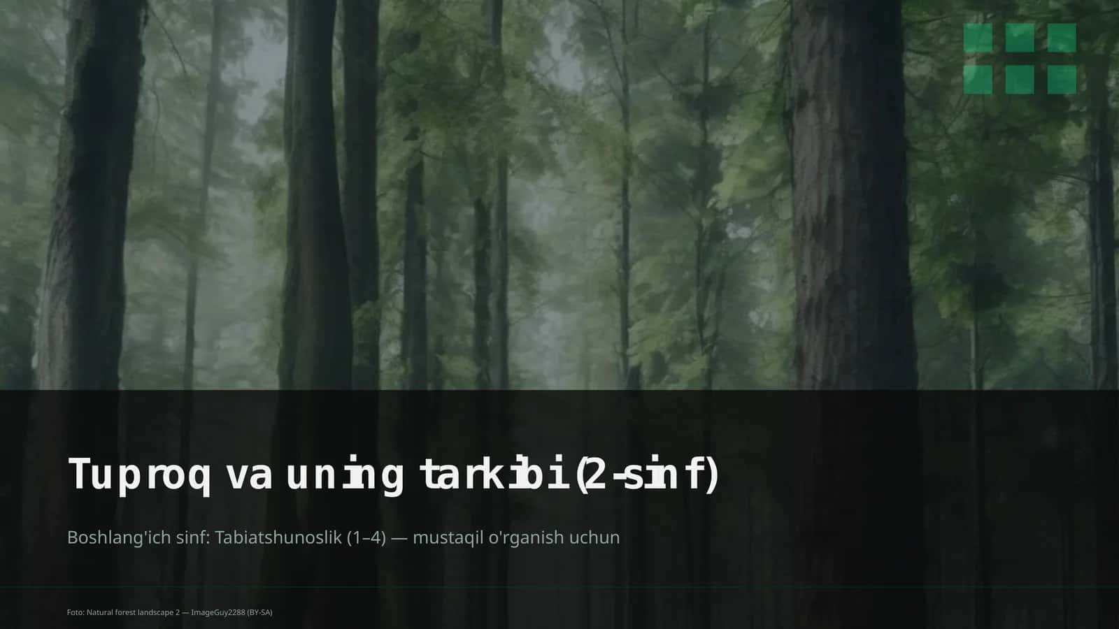 Tuproq va uning tarkibi (2-sinf) 1