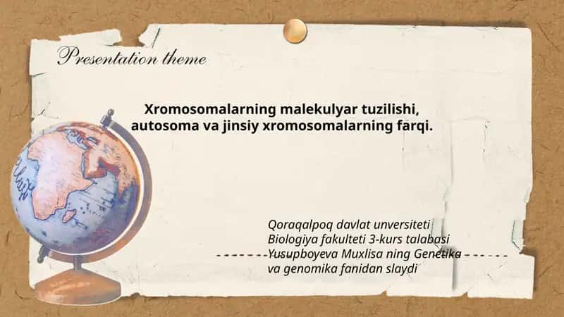 Xromosomalarning malekulyar tuzilishi 1