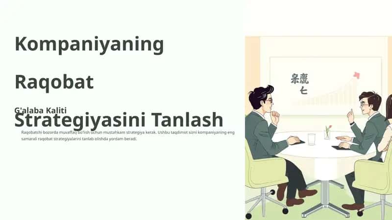Kompaniyaning Raqobat Strategiyasini Tanlash 1