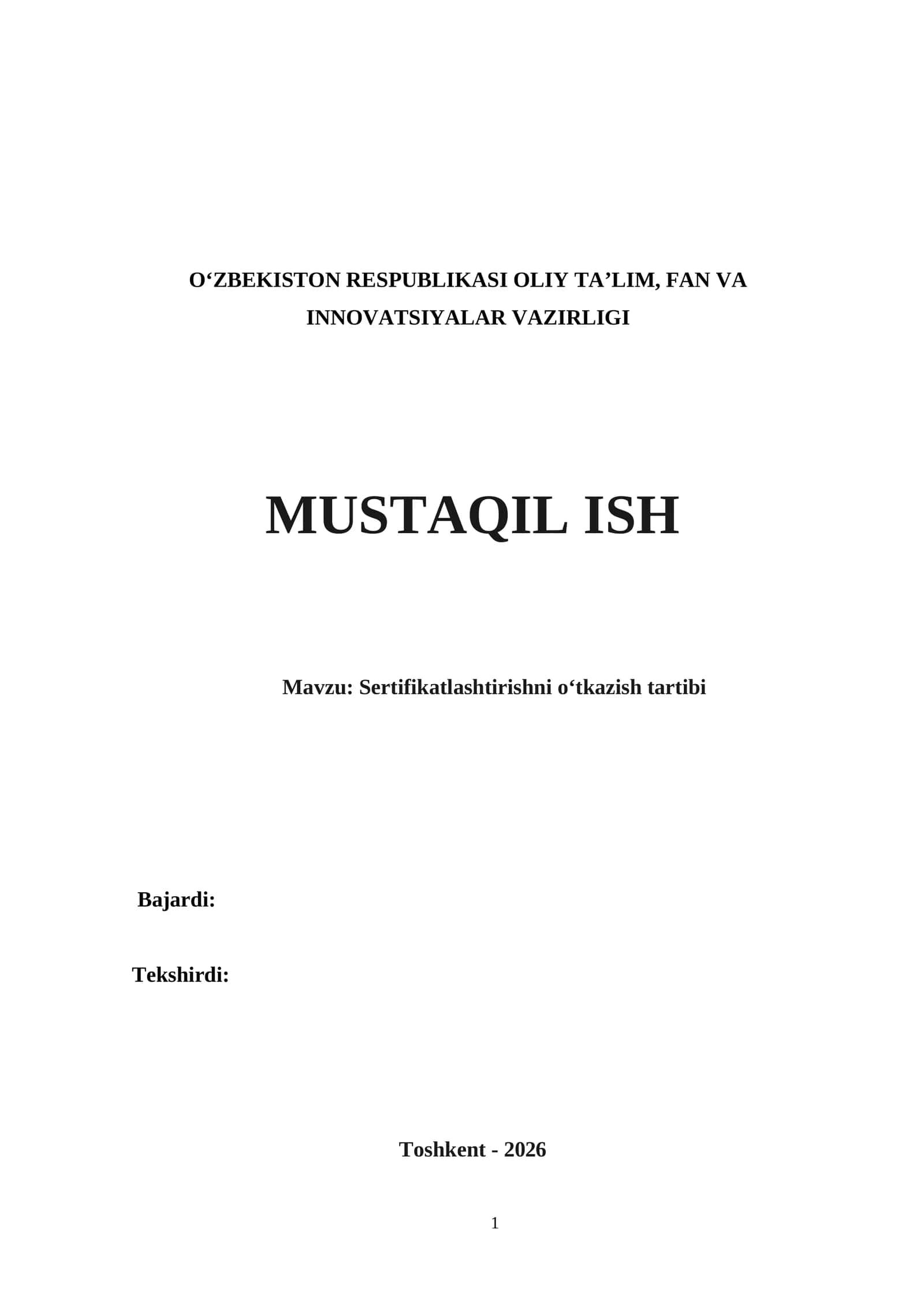 Sertifikatlashtirishni oʻtkazish tartibi 1
