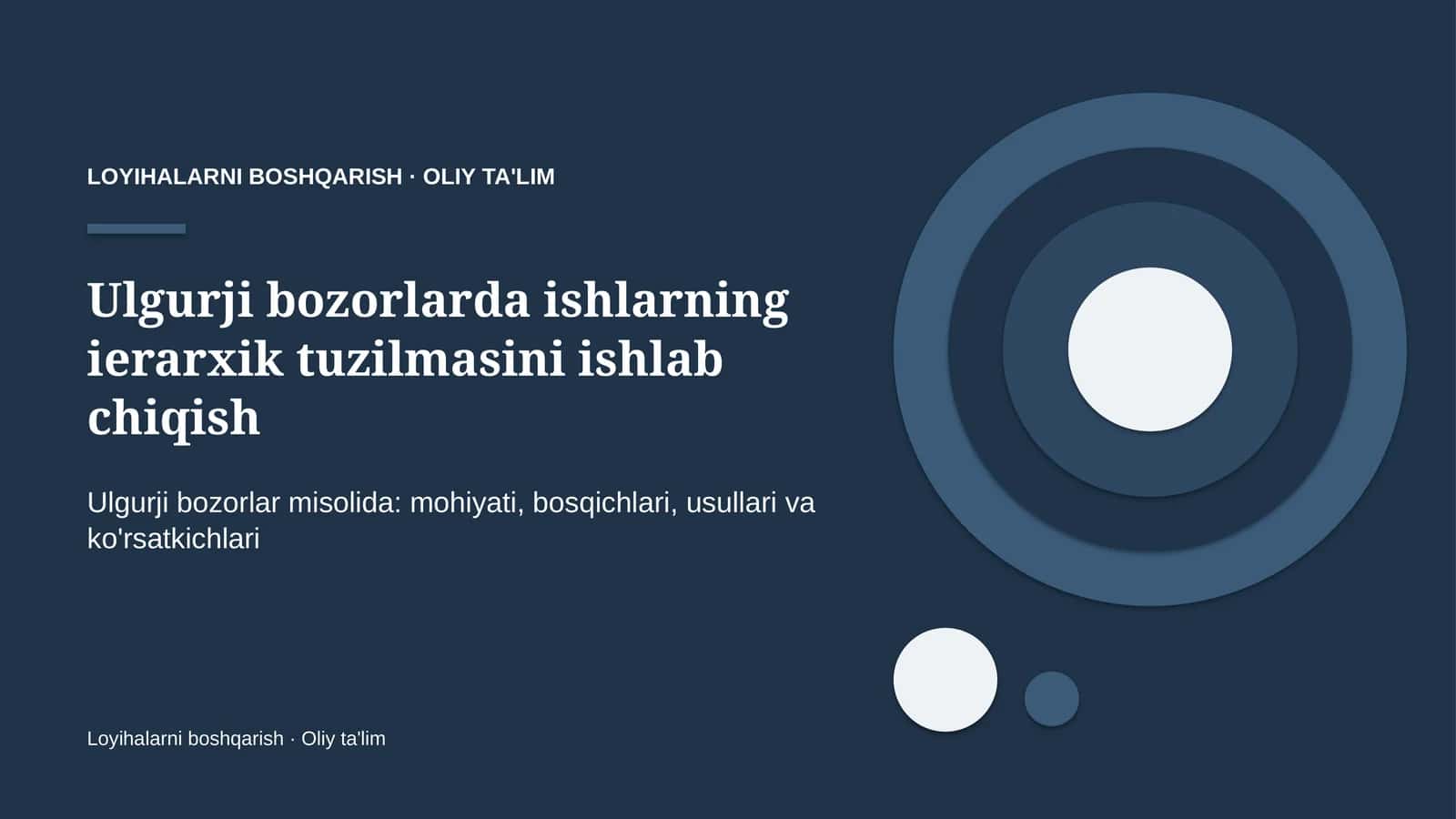 ulgurji bozorlarda ishlarning ierarxik tuzilmasini ishlab chiqish 5257 1