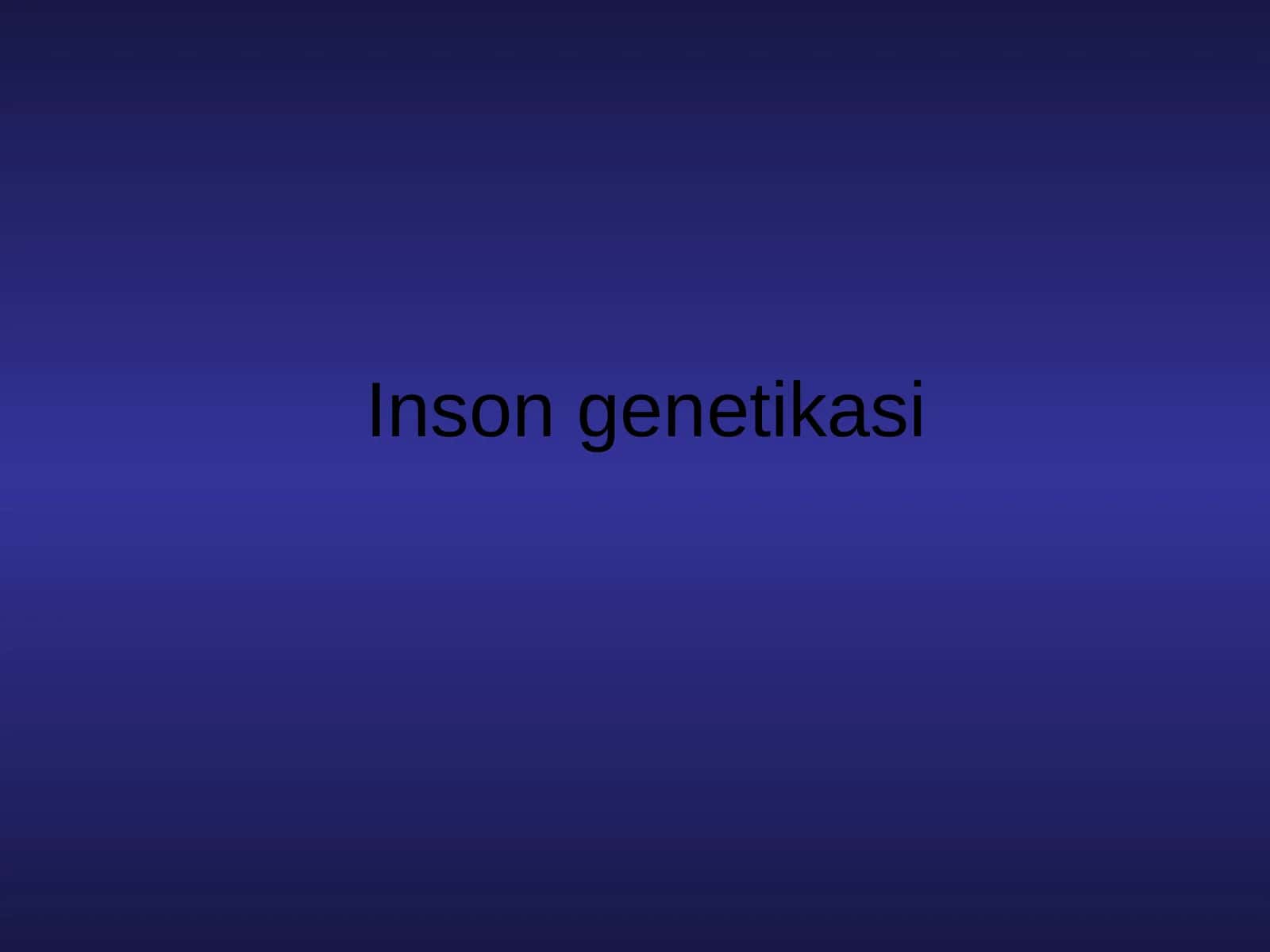 Inson genetikasi 1