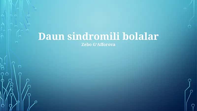 Daun sindromili bolalar 1