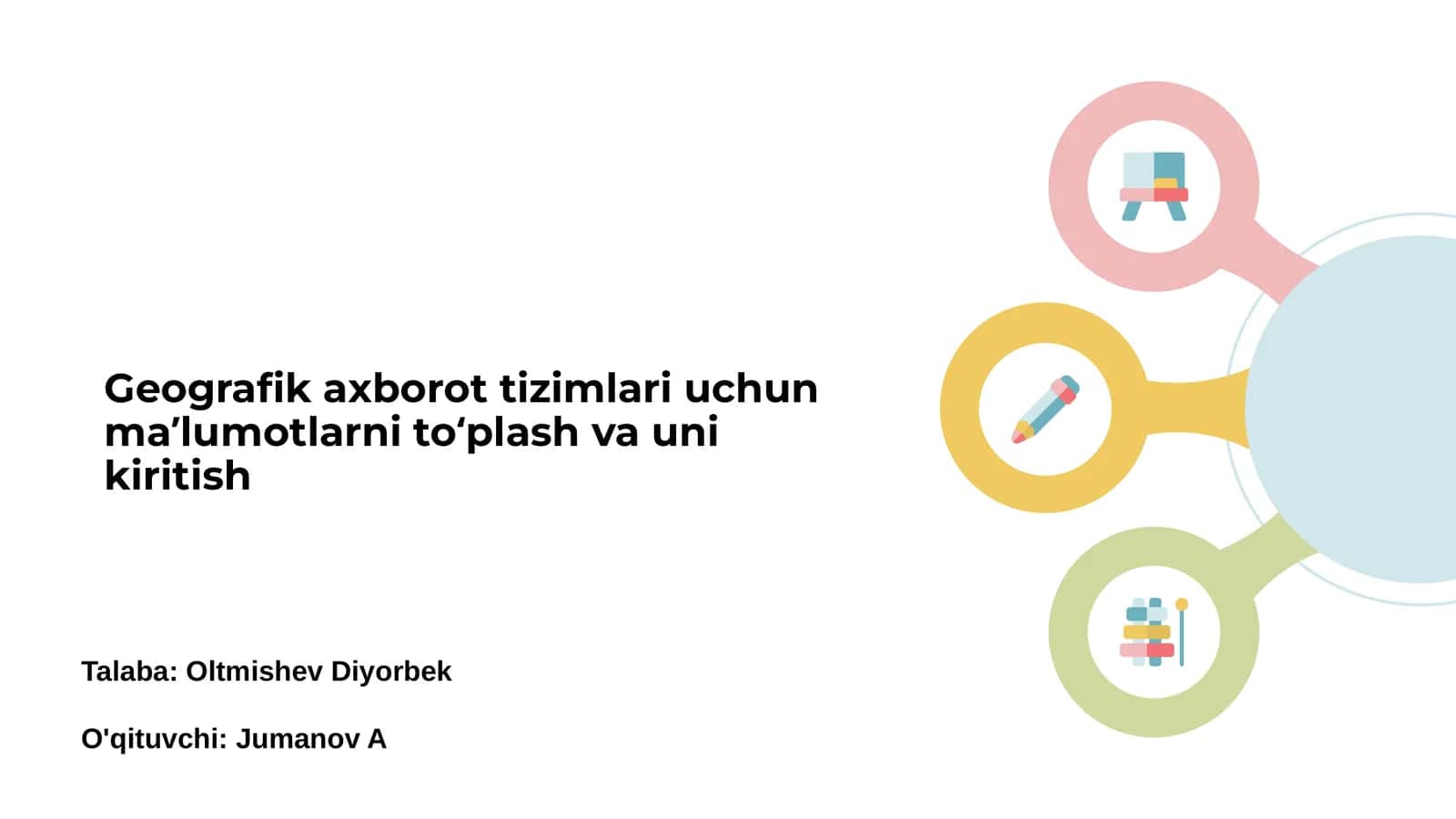 Geografik axborot tizimlari: Ma'lumotlarni to'plash asoslari 1