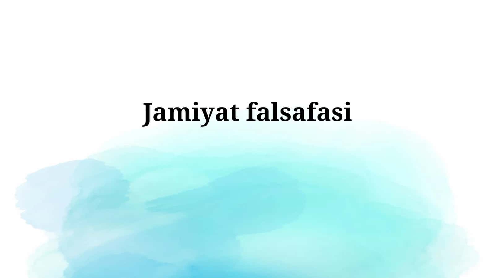 Jamiyatfalsafasi 1