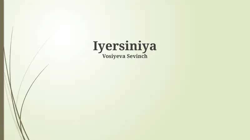 Yersinioz 1