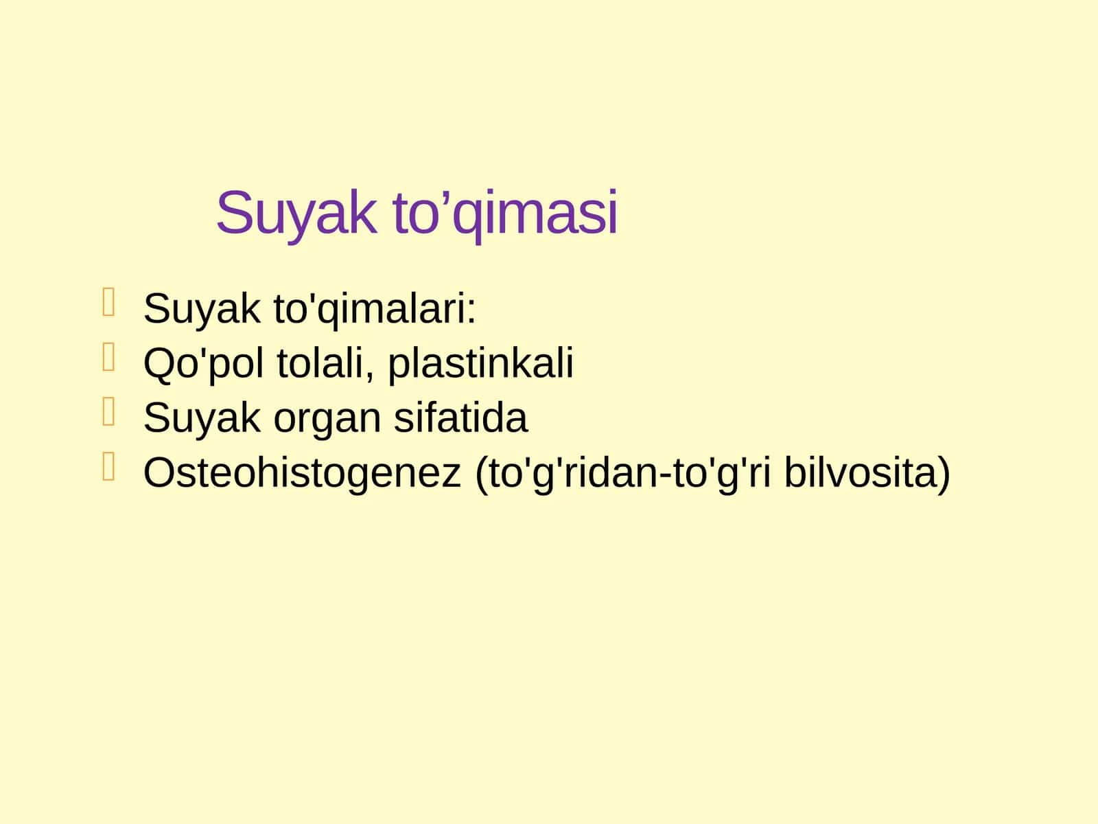 Suyakto'qimalari 1