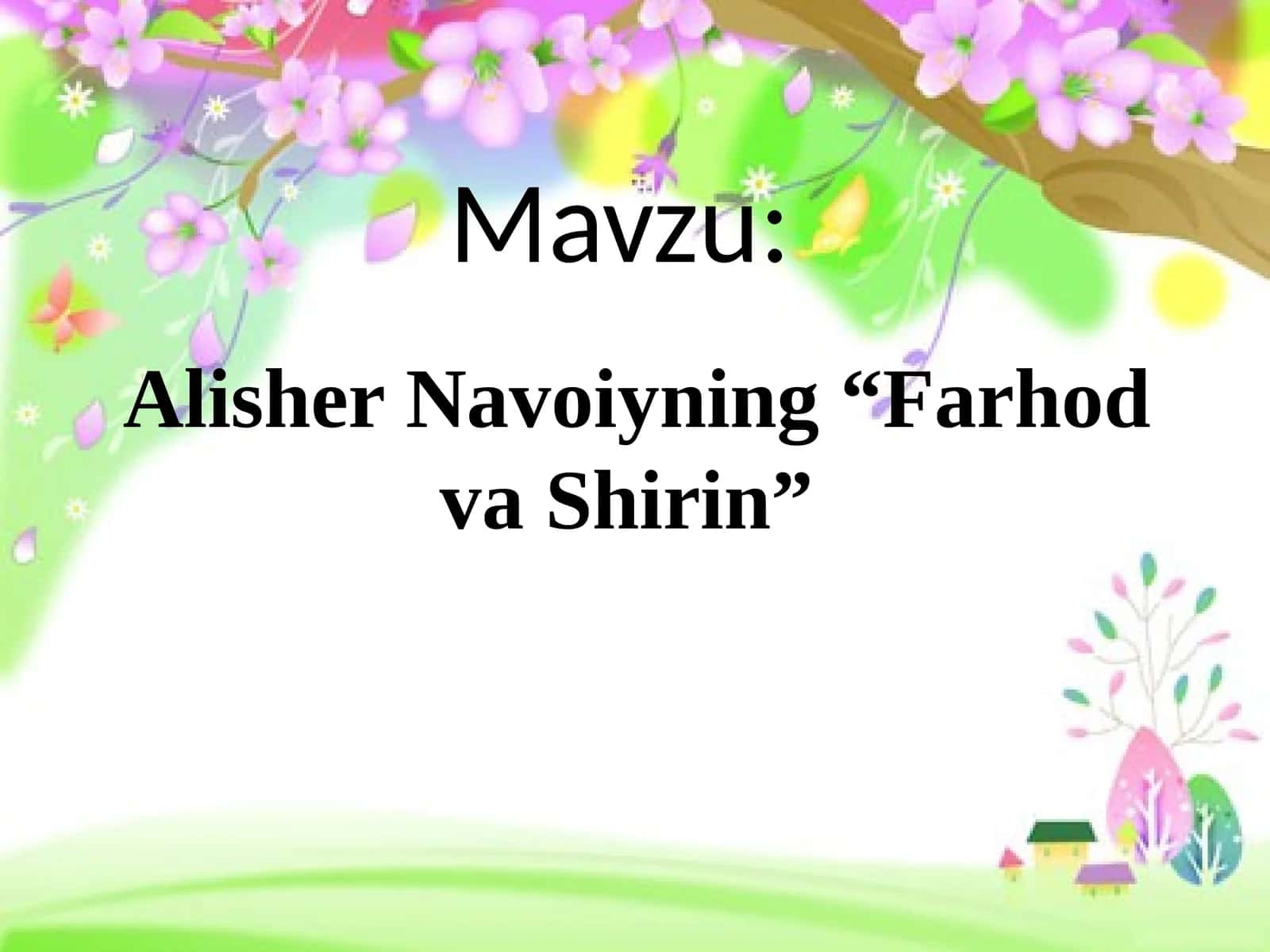 Alisher Navoiyning “Farhod va Shirin” 1