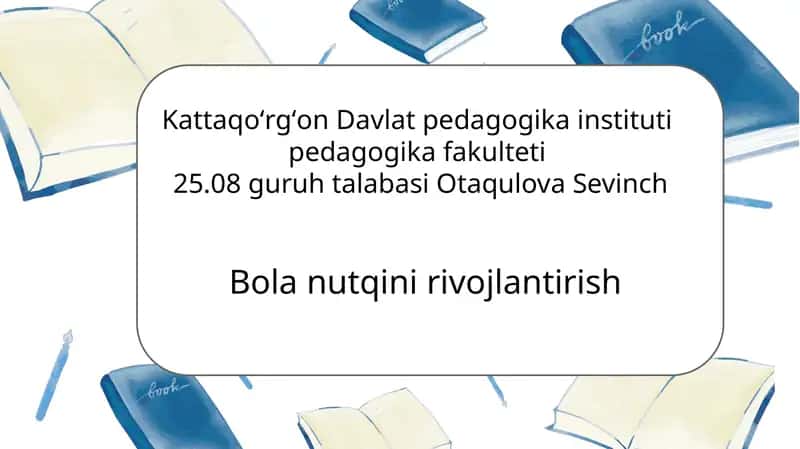 Bolalar nutqini rivojlantirish 1