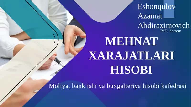 Mehnat xarajatlari hisobi 1