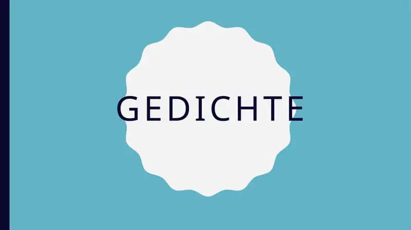 Gedichte 1
