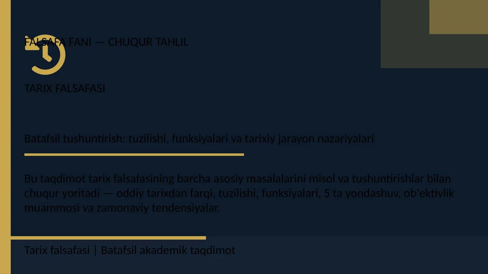 TARIX FALSAFASI 1