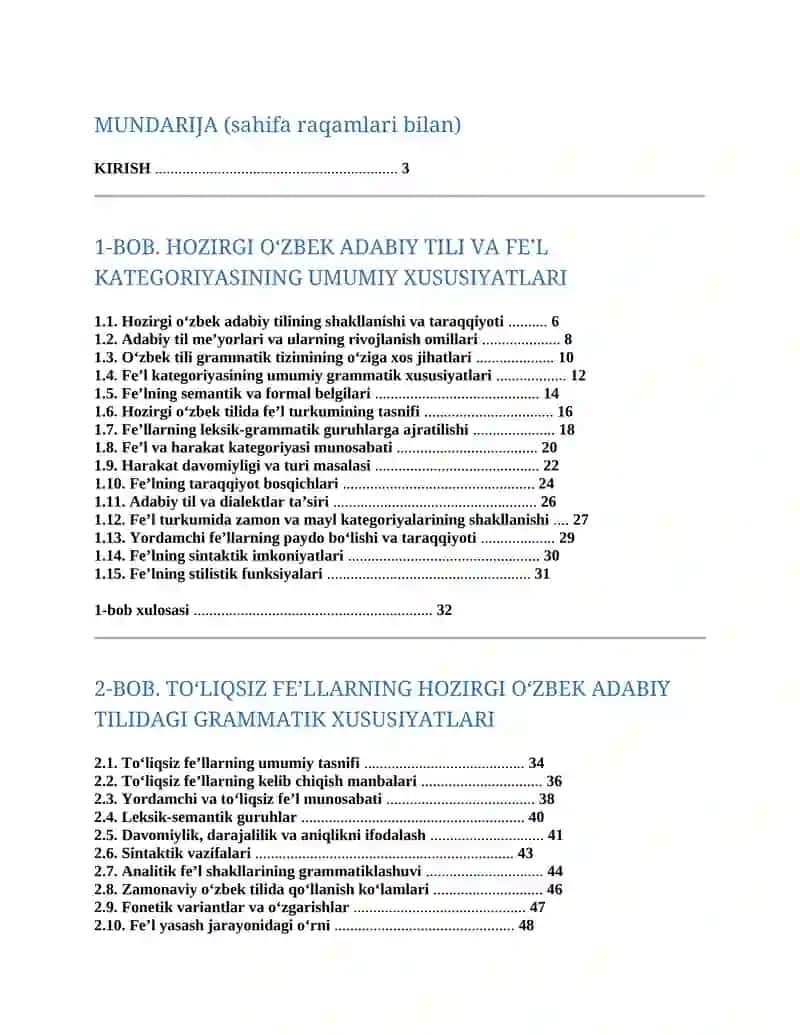 Hozirgi oʻzbek adabiy tili.Toʻliqsiz fe'l