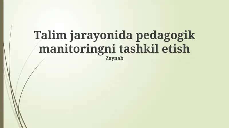 Ta'lim Jarayonida Monitoringni Amalga Oshirish Mexanizmlari 1