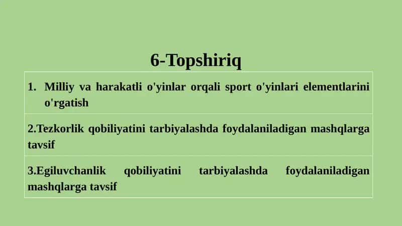O'yinlar orqali sport o'yinlari elementlarini o'rgatish 1