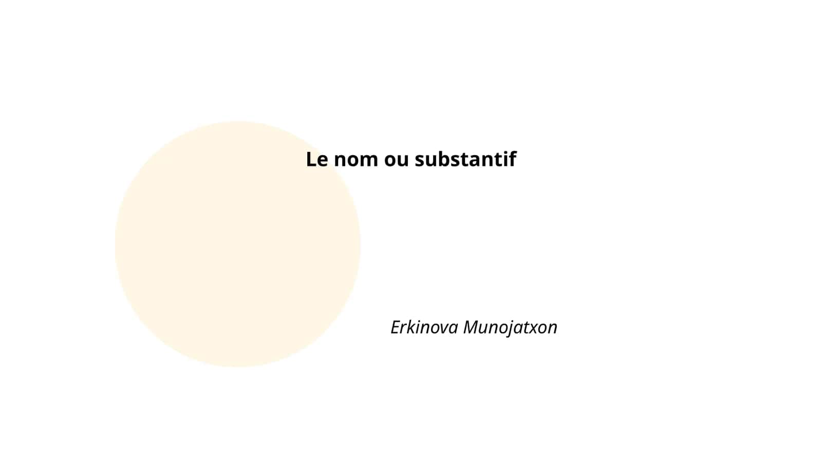 Les genres des noms 1