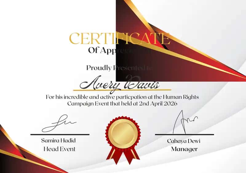 CERTIFICATE Of Appreciation 1