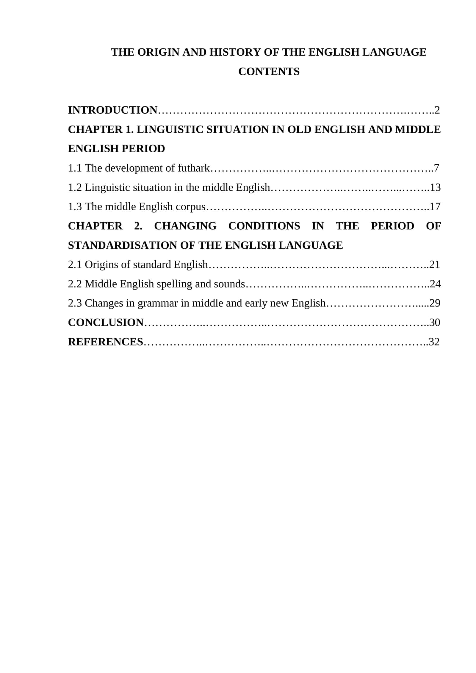 THE ORIGIN AND HISTORY OF THE ENGLISH LANGUAGE 1