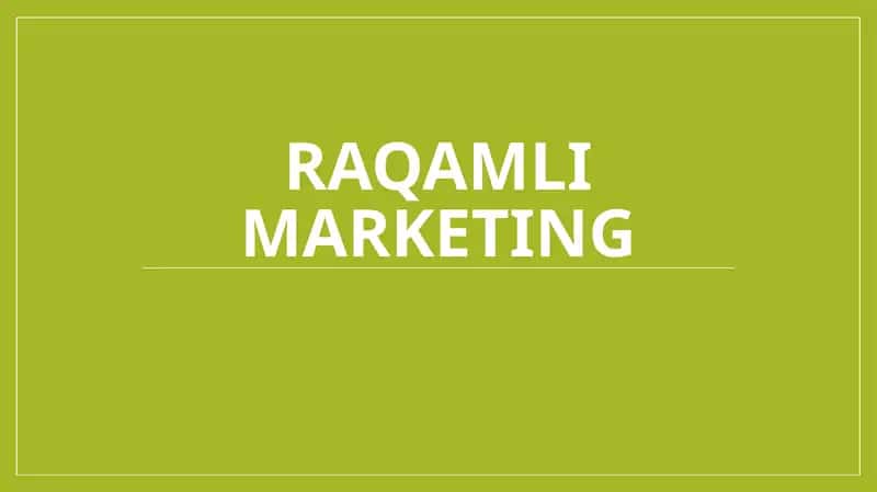 Raqamli marketing 1