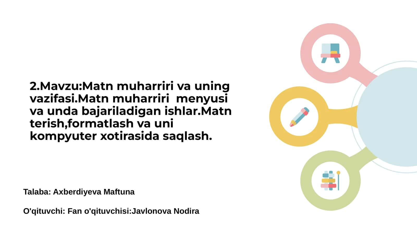 Matn muharriri va uning vazifasi 1